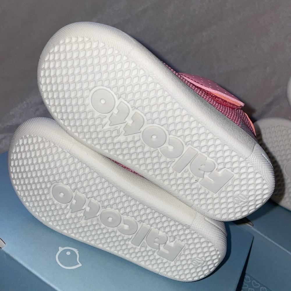 NWT FALCOTTO FREE VL. - First steps shoes in faux leather and fabric White-Pink - Picture 12 of 13
